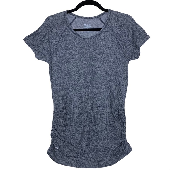 Athleta Tops - Athleta Speedlight Heather Gray Stretchy Cap Sleeve Athletic Workout Top Medium